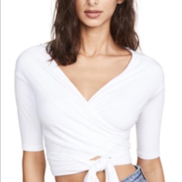 Alexander Wang T White Crop Top - Picture 1 of 7